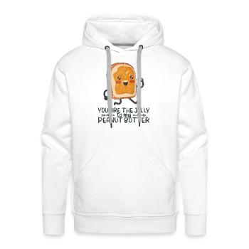 You are the jelly to my peanut butter - jelly - Men's Premium Hoodie - white - Front - Liam (192cm)