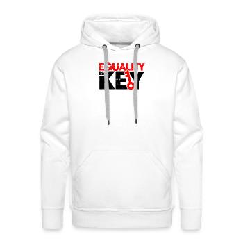 Equality is Key - Equality - Men's Premium Hoodie - white - Front - Liam (192cm)