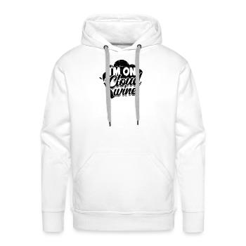 I'm on cloud wine - Cloud - Men's Premium Hoodie - white - Front - Liam (192cm)