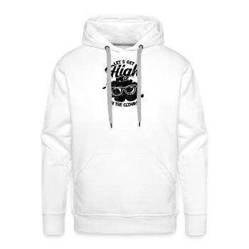 Let's get high (in the clouds) - Cloud - Men's Premium Hoodie - white - Front - Liam (192cm)