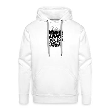 Always look for the clouds - Cloud - Men's Premium Hoodie - white - Front - Liam (192cm)