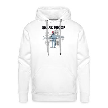 Shark proof - Shark - Men's Premium Hoodie - white - Front - Liam (192cm)