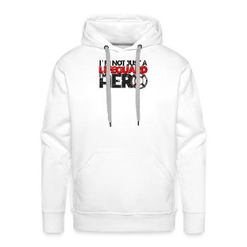 I'm not just a lifeguard, I'm a hero - lifeguard - Men's Premium Hoodie - white - Front - Liam (192cm)