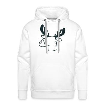 moosy mooses head - Men's Premium Hoodie - white - Front - Liam (192cm)