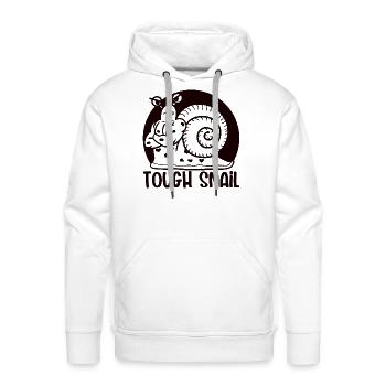 Tough Snail Mono - Men's Premium Hoodie - white - Front - Liam (192cm)