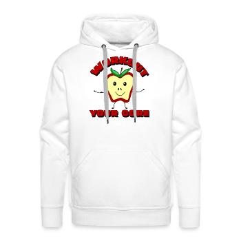 Workout Your Apple Core - Men's Premium Hoodie - white - Front - Liam (192cm)