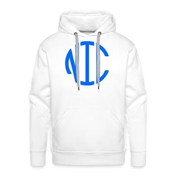 In Circular Design For Name Man - Men's Premium Hoodie - white - Front - Liam (192cm)
