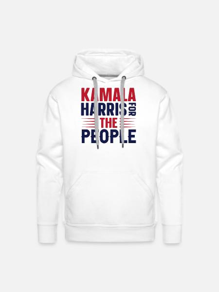 KAMALA HARRIS THE PEOPLE - Men's Premium Hoodie - white