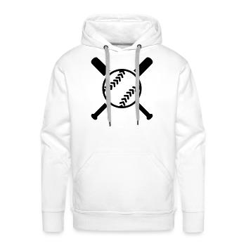 Softball - Men's Premium Hoodie - white - Front - Liam (192cm)