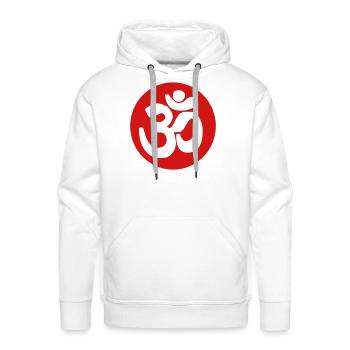 Om - Men's Premium Hoodie - white - Front - Liam (192cm)
