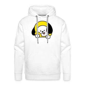 CUTE DOG - Men's Premium Hoodie - white - Front - Liam (192cm)