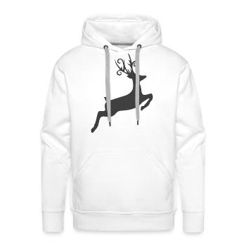 stag - Men's Premium Hoodie - white - Front - Liam (192cm)