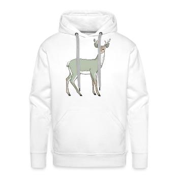 Graceful Woodland Stag - Men's Premium Hoodie - white - Front - Liam (192cm)