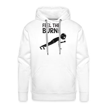 Design d’art graphique tendance - Molleton à capuche Premium pour homme - blanc - Devant - Liam (192cm)