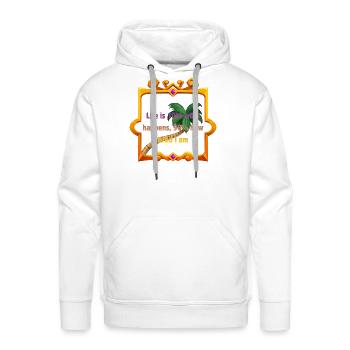 Tired Yet Witty Palm Quote - Men's Premium Hoodie - white - Front - Liam (192cm)