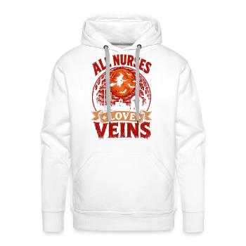 Halloween Nurse Ghost Costume - Men's Premium Hoodie - white - Front - Liam (192cm)