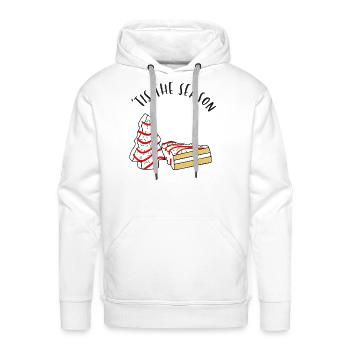 Tis The Season Little Debbie Christmas Tree Cakes - Men's Premium Hoodie - white - Front - Liam (192cm)