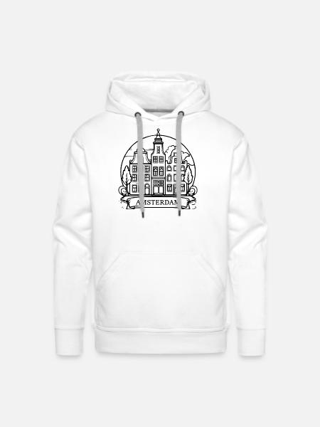 amsterdam - Men's Premium Hoodie - white