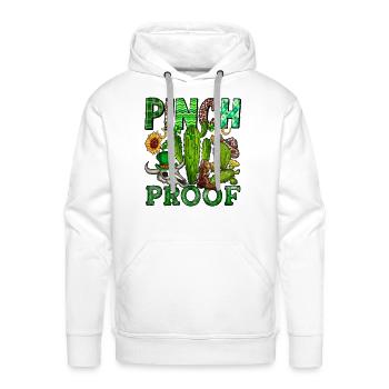 Pinch Proof - Men's Premium Hoodie - white - Front - Liam (192cm)