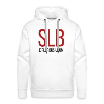 SLB E Pluribus Unum - Design for Benfica Fans - Men's Premium Hoodie - white - Front - Liam (192cm)