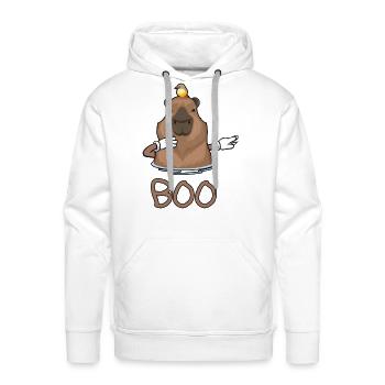 Funny Boo Dubbing Capybara - Men's Premium Hoodie - white - Front - Liam (192cm)