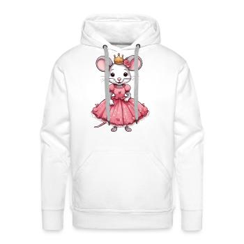 Cute princess mouse - Men's Premium Hoodie - white - Front - Liam (192cm)