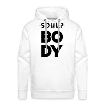 Body and Soul - Men's Premium Hoodie - white - Front - Liam (192cm)