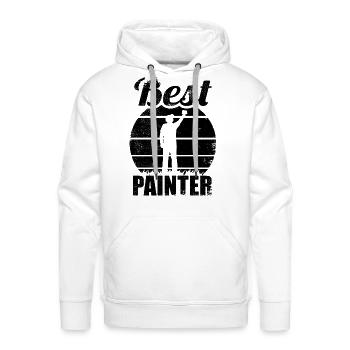 Painter - Men's Premium Hoodie - white - Front - Liam (192cm)