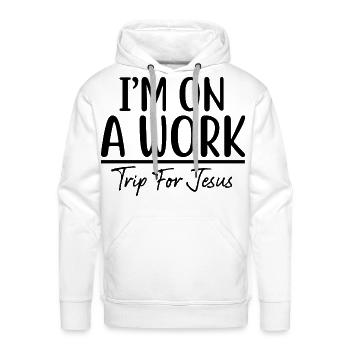 design missing - Men's Premium Hoodie - white - Front - Liam (192cm)