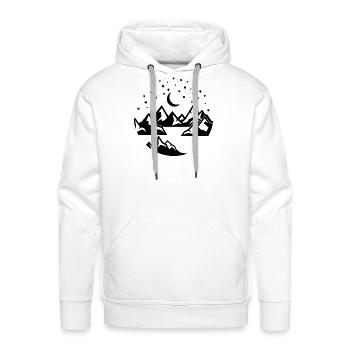 Moon travel adventure hiking camping gift - Men's Premium Hoodie - white - Front - Liam (192cm)
