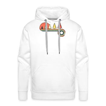 Pine Tree Vintage Sunset Rainbow Color - Men's Premium Hoodie - white - Front - Liam (192cm)