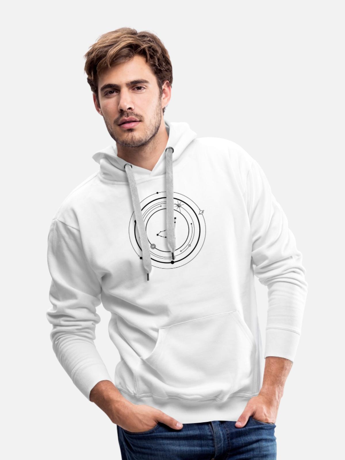 Midnight Spark Emblem - Men's Premium Hoodie - white - Front - Liam (192cm)