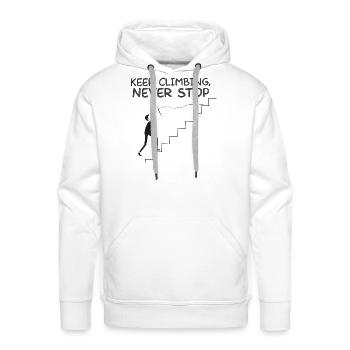 Design d’art graphique tendance - Molleton à capuche Premium pour homme - blanc - Devant - Liam (192cm)