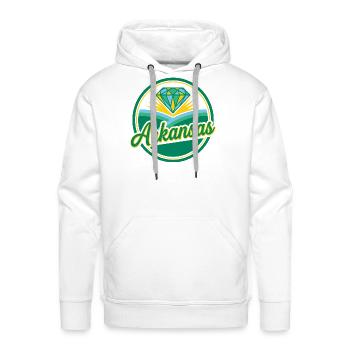 Arkansas Diamond Sunrise Emblem - Men's Premium Hoodie - white - Front - Liam (192cm)