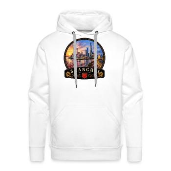 Futuristic metropolis Shanghai China big city Asia - Men's Premium Hoodie - white - Front - Liam (192cm)