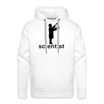 Scientist - Men's Premium Hoodie - white - Front - Liam (192cm)