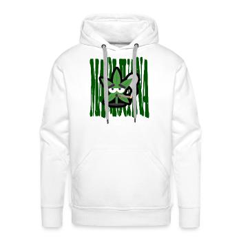 Marijuana Weed Cannabis Hemp Grass Hashish Ganja - Men's Premium Hoodie - white - Front - Liam (192cm)