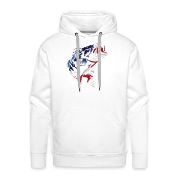Bass Fishing - Men's Premium Hoodie - white - Front - Liam (192cm)