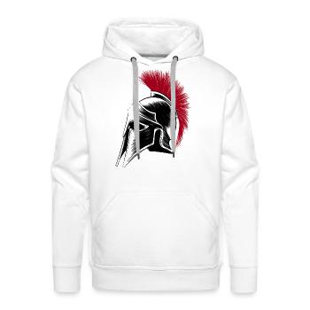 Spartan Helmet - Men's Premium Hoodie - white - Front - Liam (192cm)