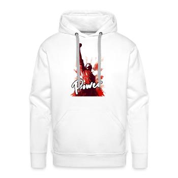power - Men's Premium Hoodie - white - Front - Liam (192cm)