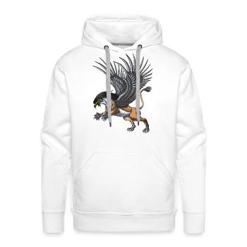 Egyptian Mythology Hieracosphinx - Men's Premium Hoodie - white - Front - Liam (192cm)