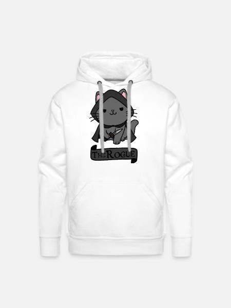 The Rogue Cat - Men's Premium Hoodie - white