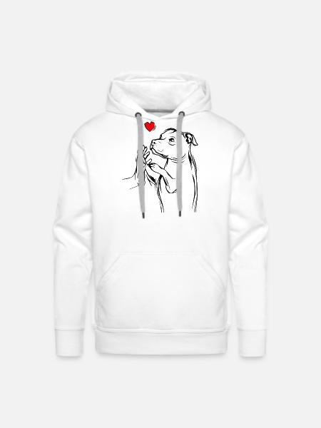 Staffordshire Bull Terrier - Men's Premium Hoodie - white