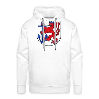 Düsseldorf Coat of Arms - Men's Premium Hoodie - white - Front - Liam (192cm)
