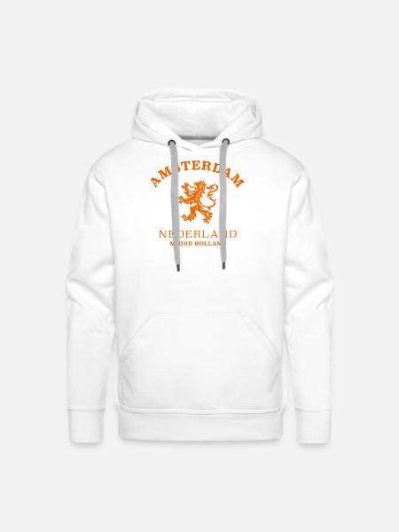 AMSTERDAM Netherlands - Men's Premium Hoodie - white