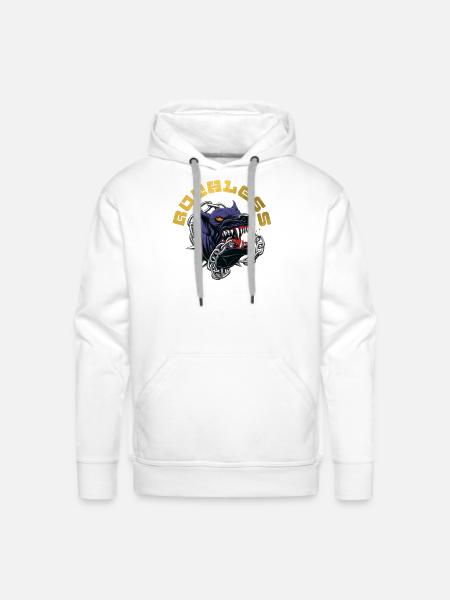 RUTHLESS - Men's Premium Hoodie - white