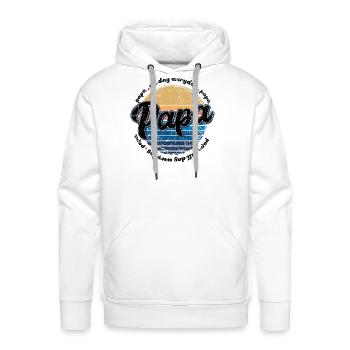 Papa Sunset Retro Circle - Men's Premium Hoodie - white - Front - Liam (192cm)