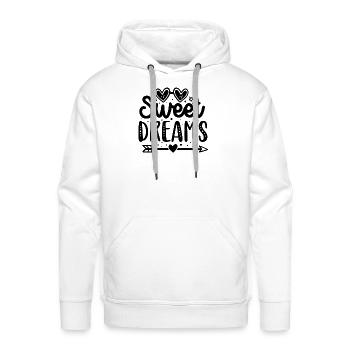 Unreadable design - Men's Premium Hoodie - white - Front - Liam (192cm)