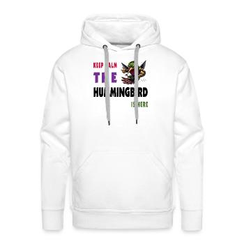 Keep Calm - The Kolibri Is There - Men's Premium Hoodie - white - Front - Liam (192cm)