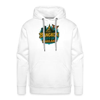 Bangkok Thailand Design - Men's Premium Hoodie - white - Front - Liam (192cm)